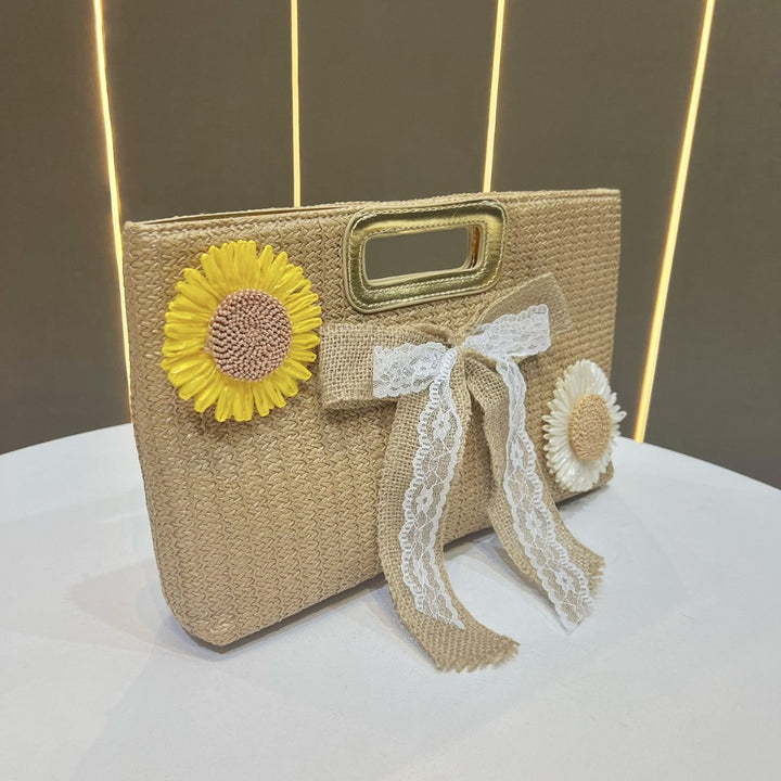 Decorative Straw Clutch