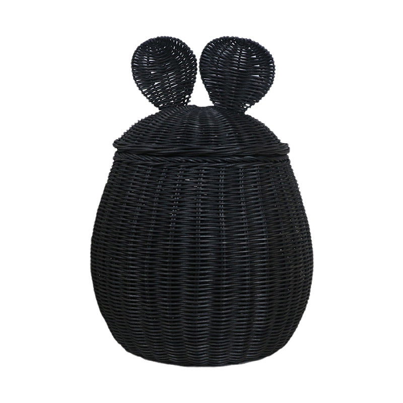 Playful storage basket with lid and ear design Kalsten