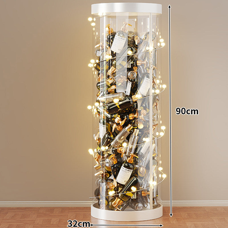 Tall Clear Acrylic Vertical Display Cylinder for Mini Perfume & Sample Bottle Collection