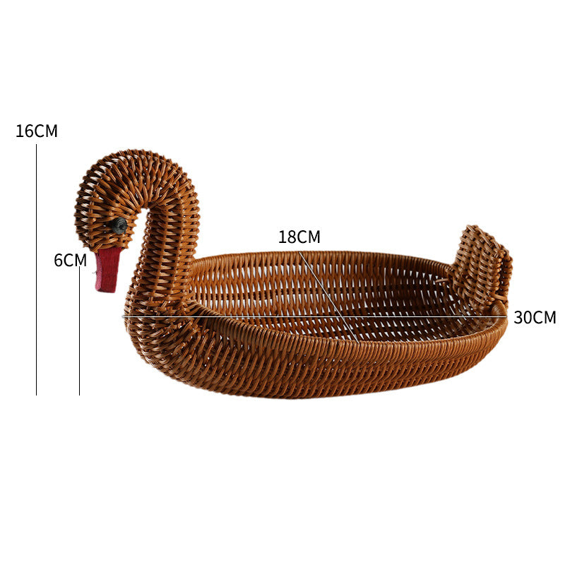 Unisex Braided Decoration Basket in Duck Shape Kalsten