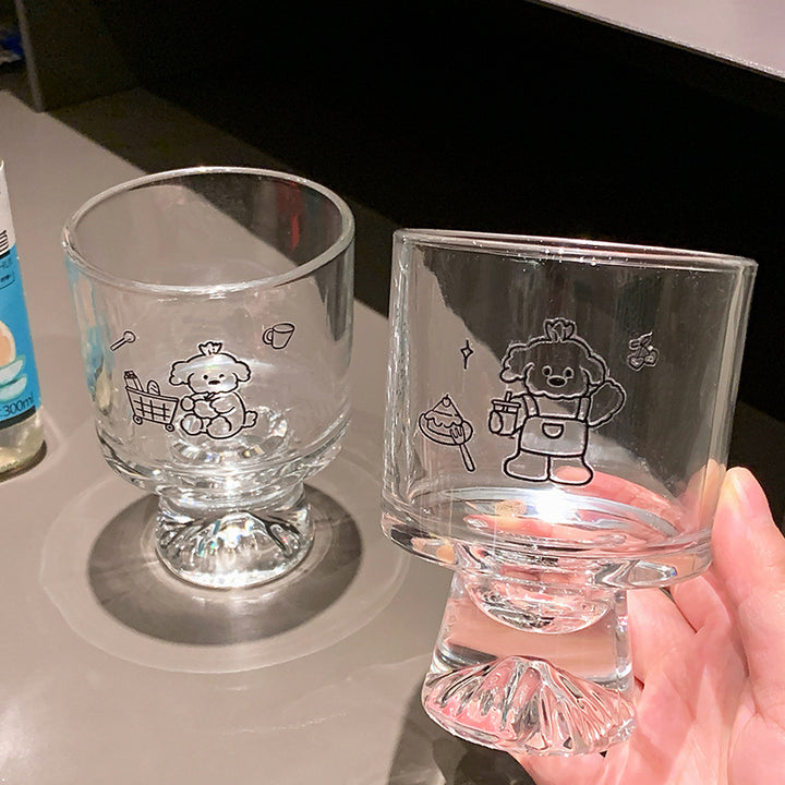 Drinking glass with lovingly designed animal motifs Kalsten