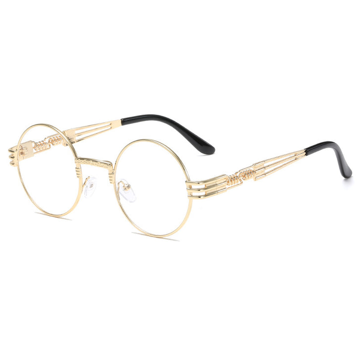 Women's Retro-Inspired Round Sunglasses with Unique Metal Frame Kalsten
