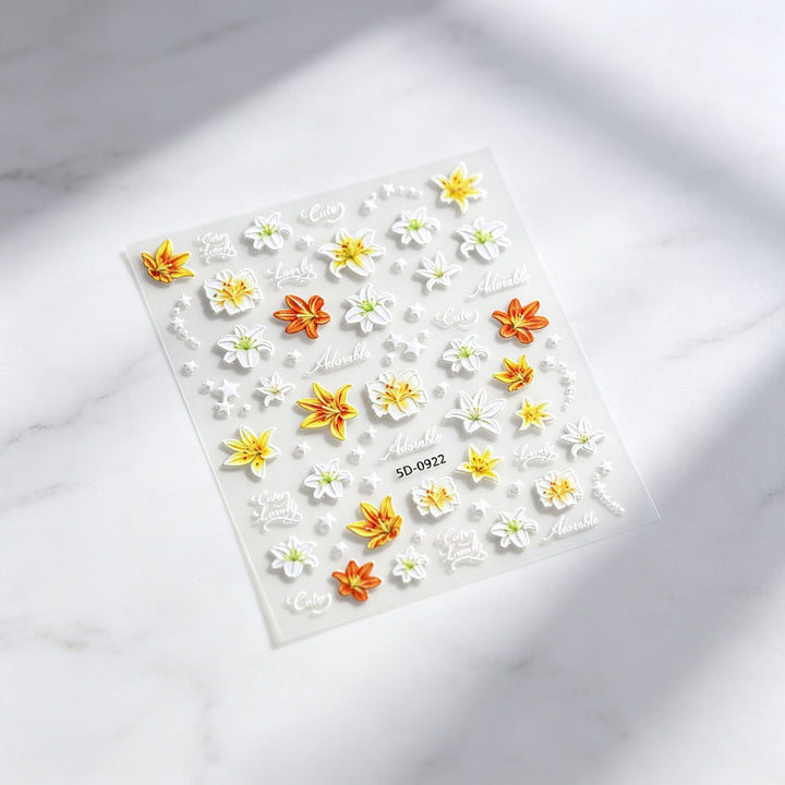 Floral Decorative Nail Art Stickers