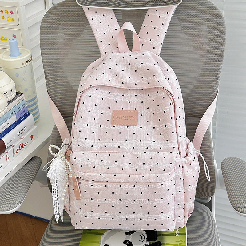 Compact Polka Dot Backpack Kalsten