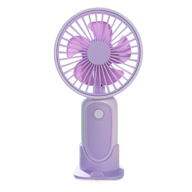 Unisex compact portable hand fan with foldable stand and quiet brushless motor rechargeable Kalsten