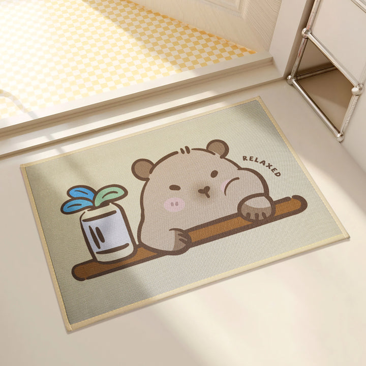 Adorable Capybara-Themed Door Mat for Home