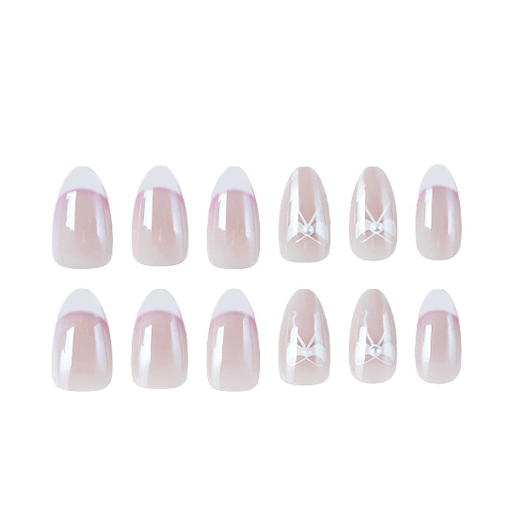 Elegant Floral French Tip Nail Enhancements Kalsten