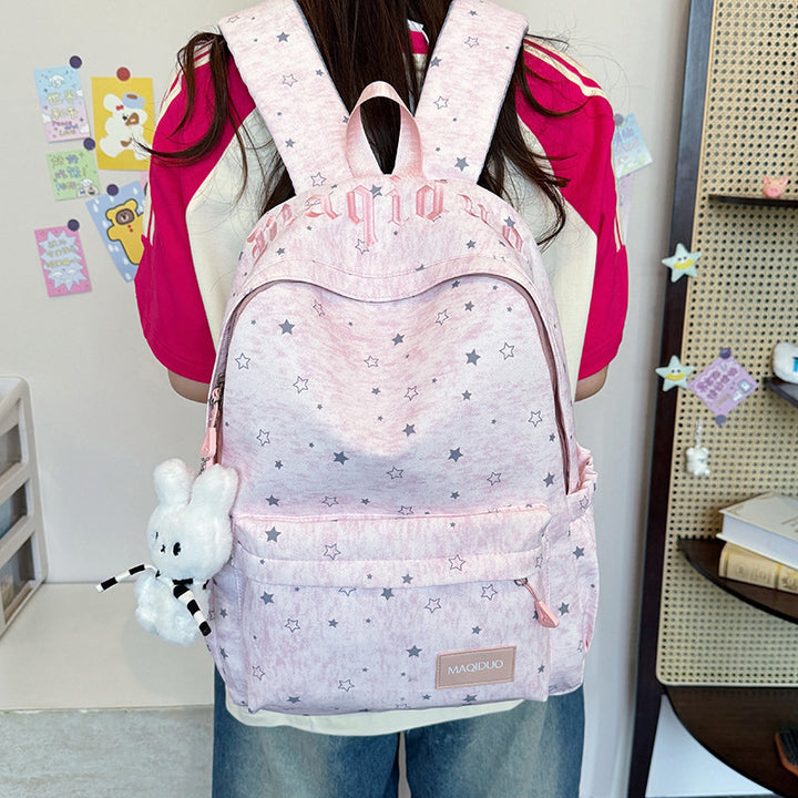 Star-Embellished Casual Backpack Kalsten