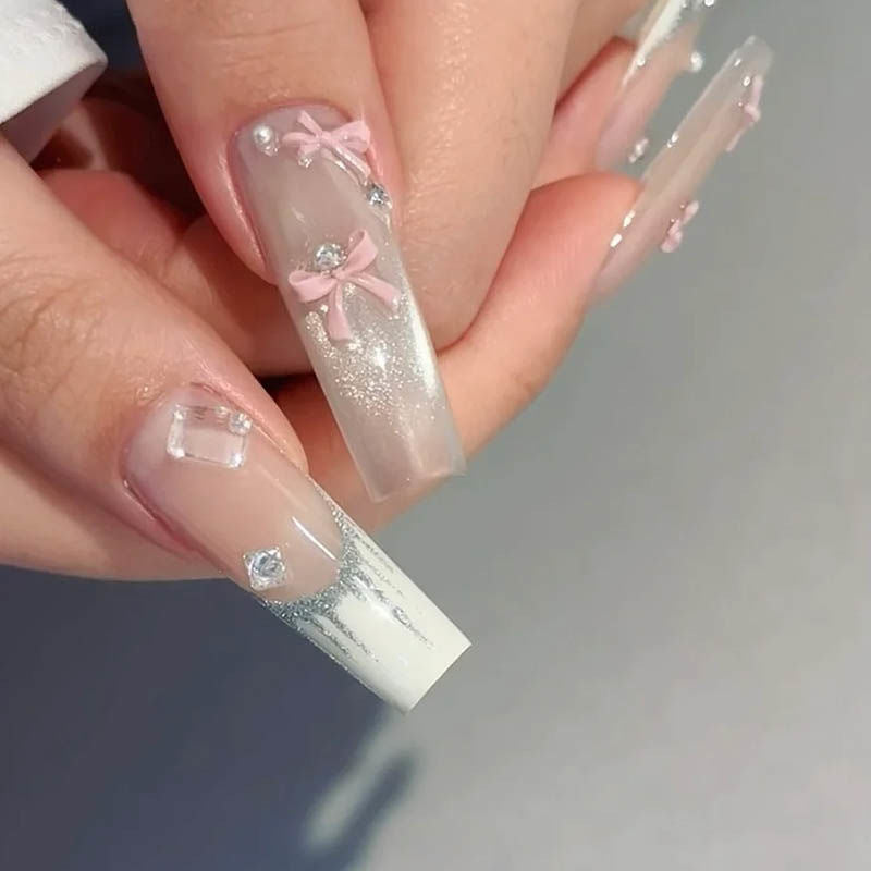 Artistic Long Stiletto Nail Art Extensions