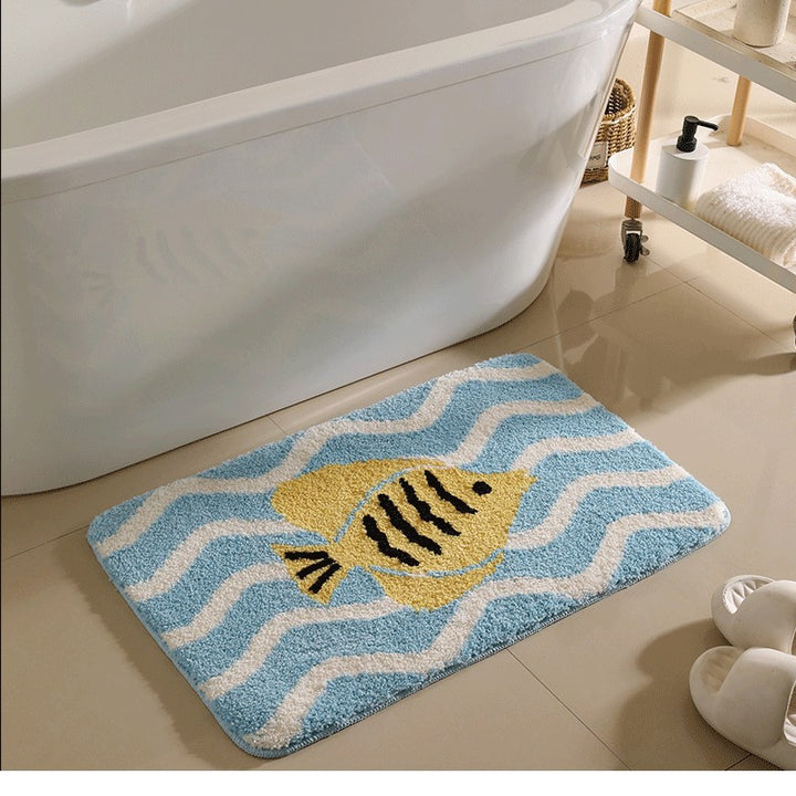 Playful Cartoon Bath Mat Kalsten