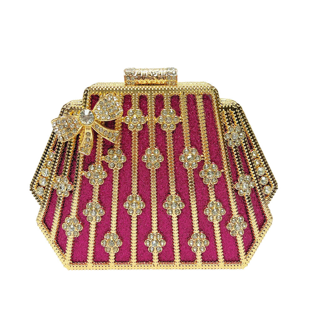 Glamorous Rhinestone-Embellished Evening Clutch