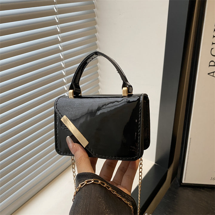 Elegant Patent Leather Handheld Bag