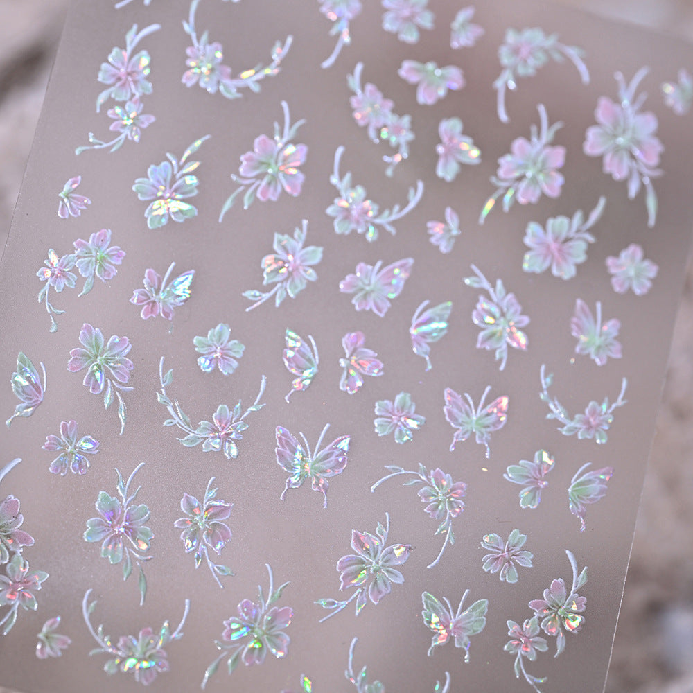 Iridescent Butterfly Nail Art Stickers