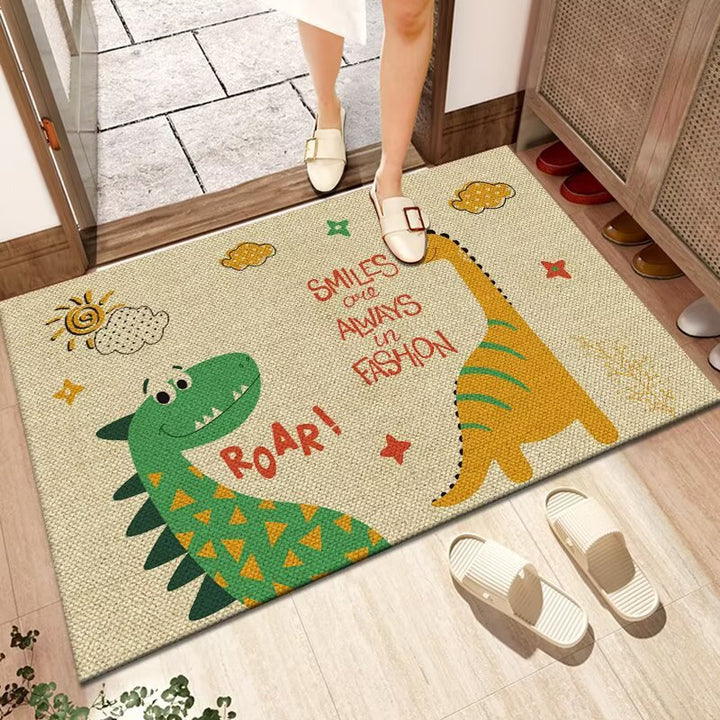 Fun Dinosaur-Themed Welcome Mat