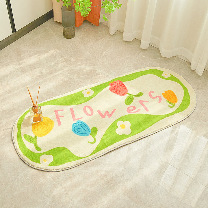 Floral-Themed Bath Area Mat