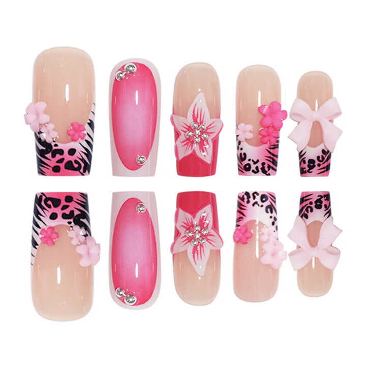 Artistic Floral Press-On Nail Art Set Kalsten
