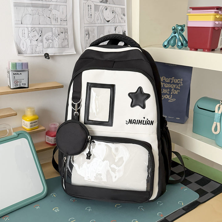 Stylish Star-Embellished School Backpack Kalsten 1791205030
