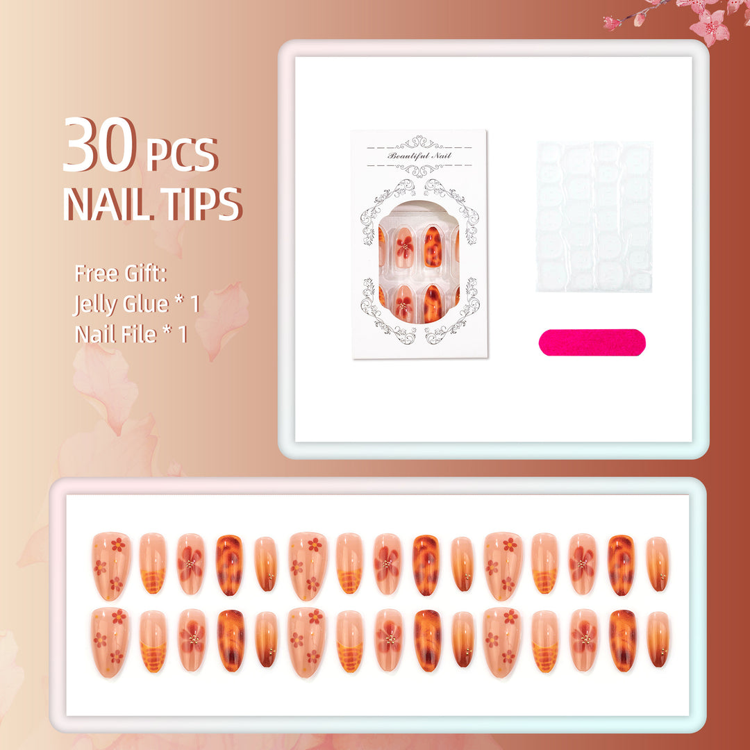 Floral Art Press-On Nail Set
