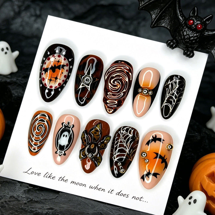 Halloween-Themed Press-On Nail Design
