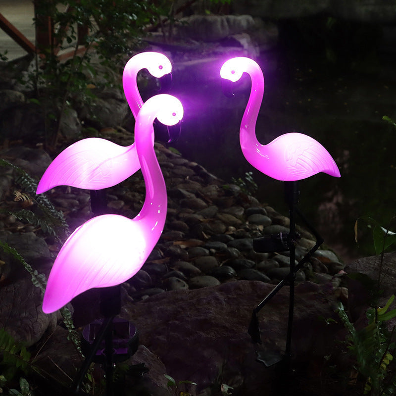 Decorative Solar Flamingo Lawn Stake With Adjustable Arm Kalsten