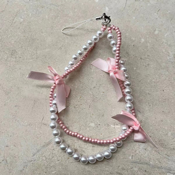 Elegant Pearl Beaded Phone Lanyard Kalsten