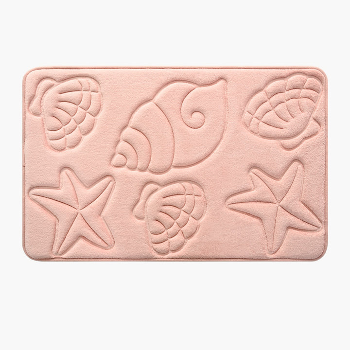 Coastal-Themed Shell Design Bath Rug Kalsten