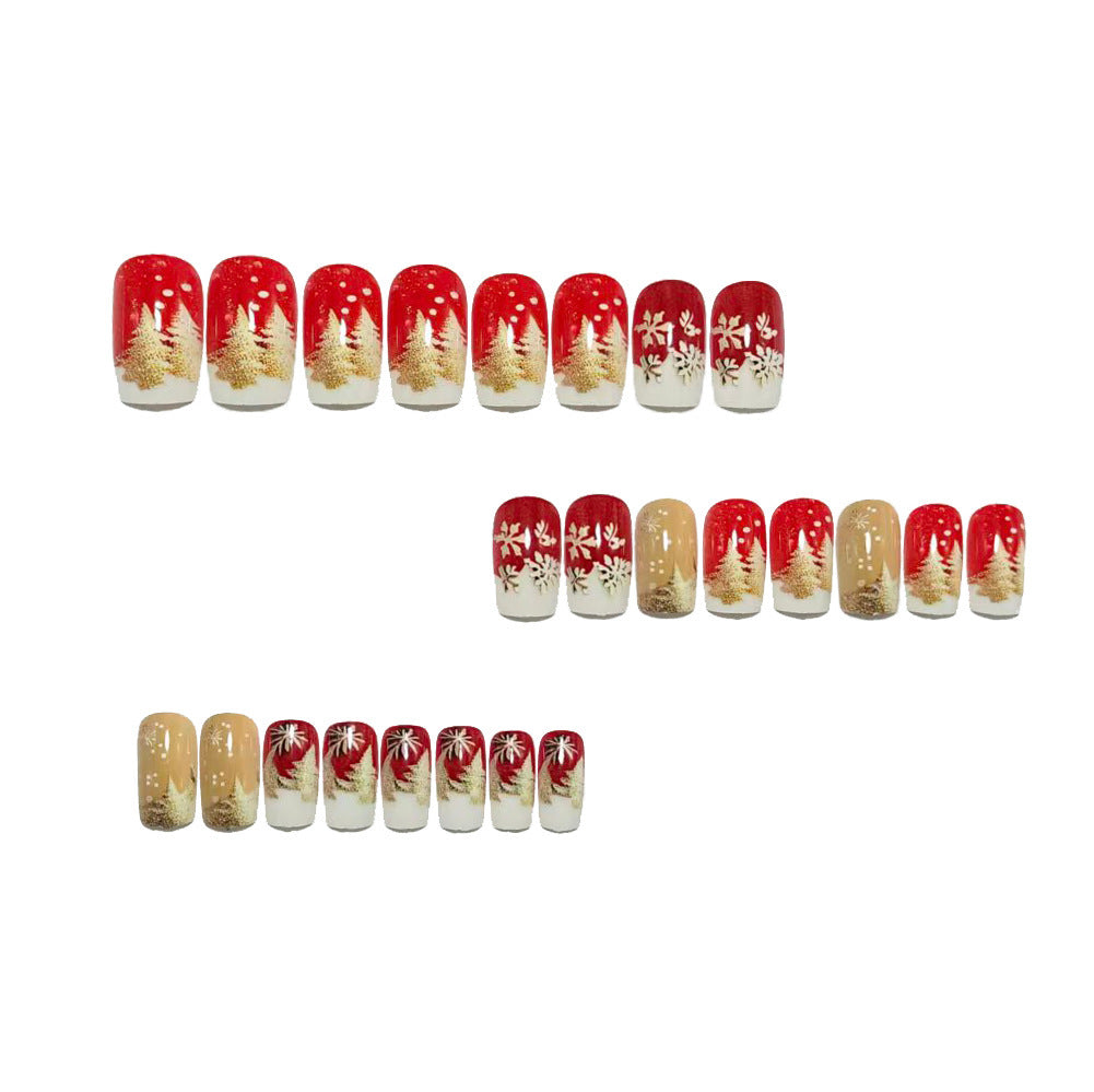 Christmas art nails with festive winter design Kalsten