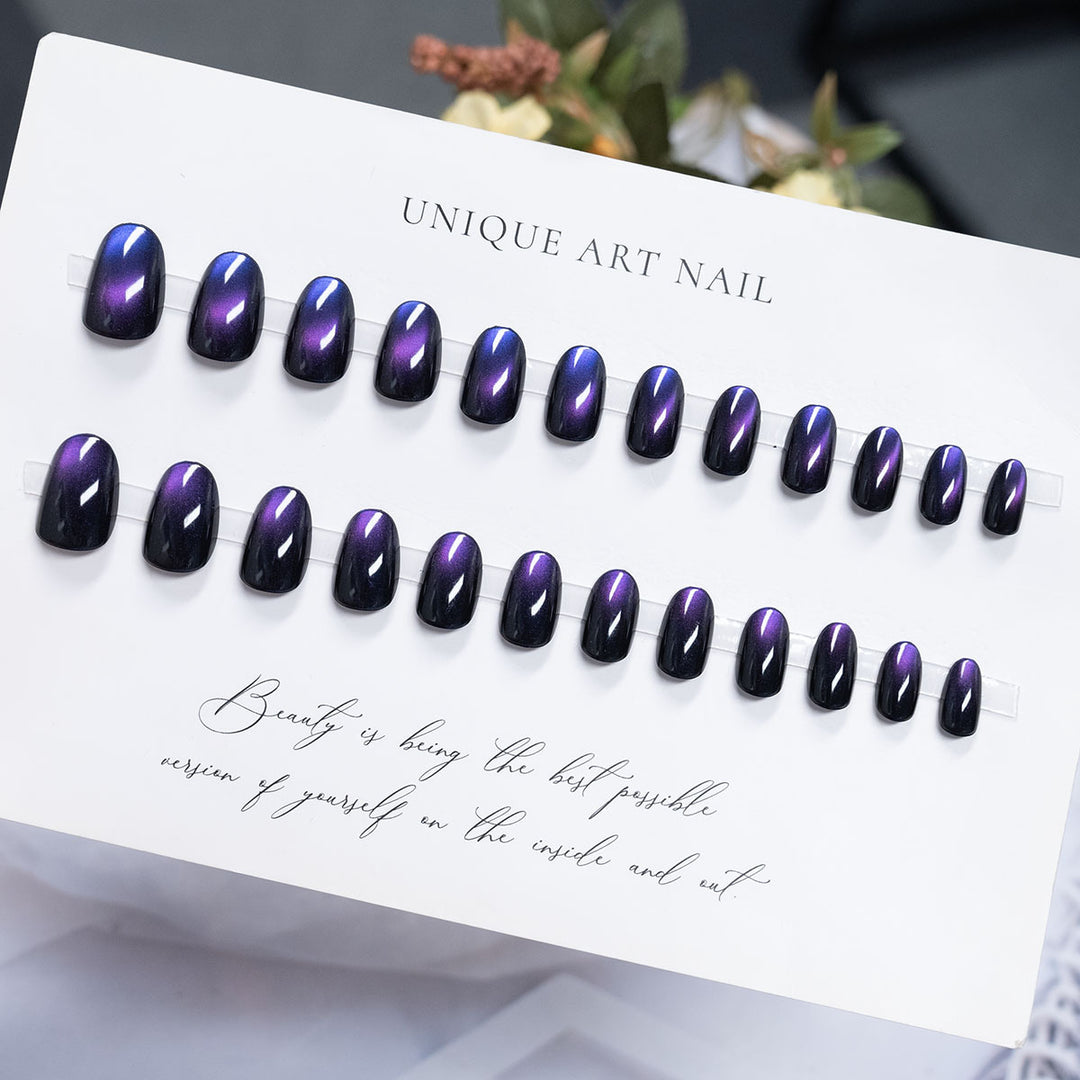 Glossy Long-Lasting Press-On Nail Set