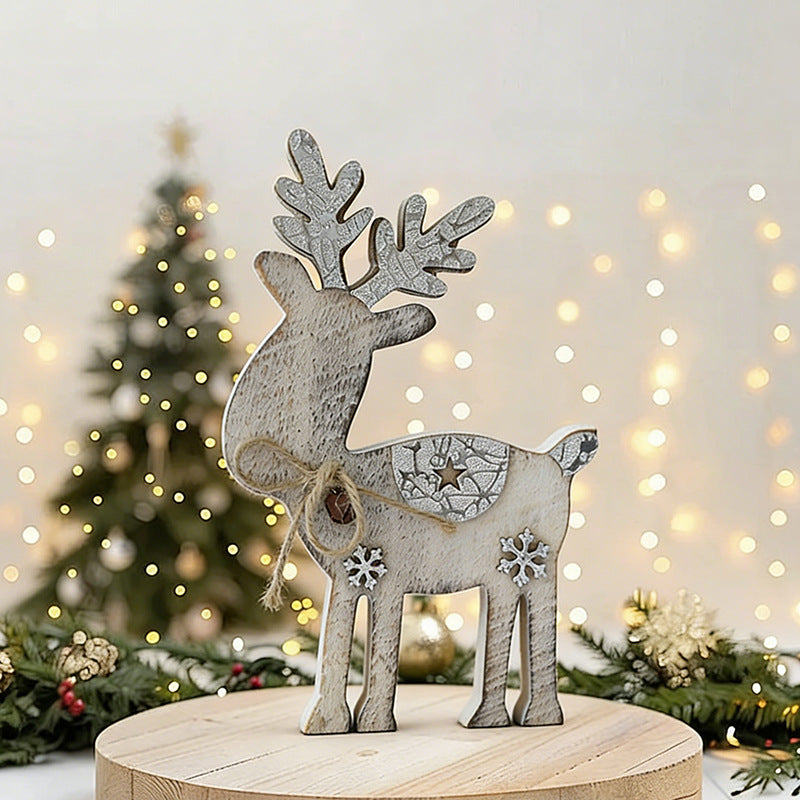 Wooden Reindeer Figurine