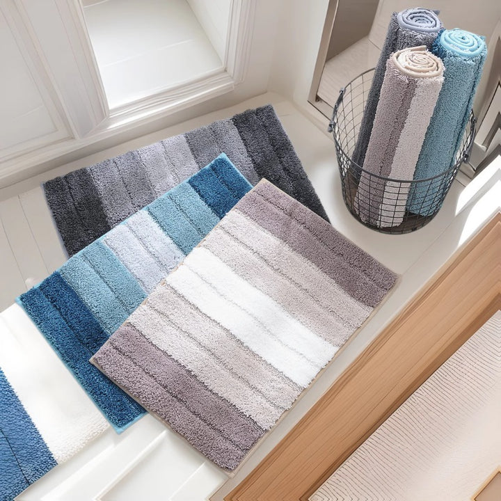 Soft Striped Bathroom Rug Kalsten