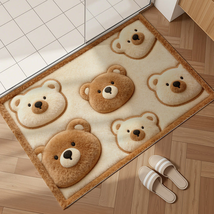 Cute Bear-Themed Non-Slip Bath Mat