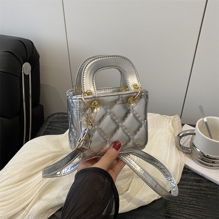 Quilted Patent Mini Satchel