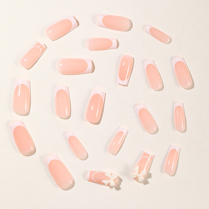 Elegant French Tip Nail Extensions Kalsten
