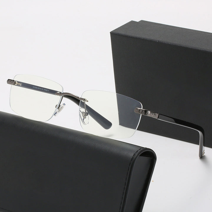 Women's fashionable half-frame glasses with comfortable nose pads and elegant design Kalsten