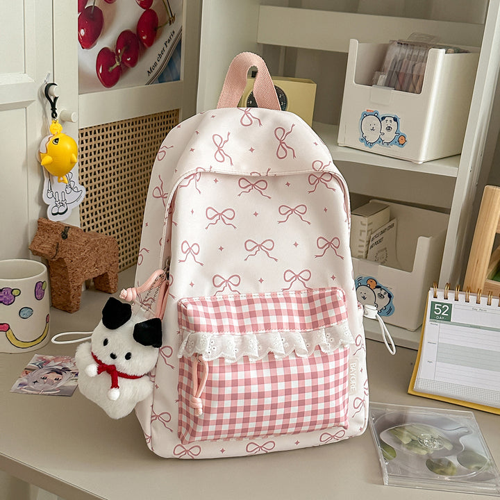 Decorative Bow-Embellished Backpack Kalsten