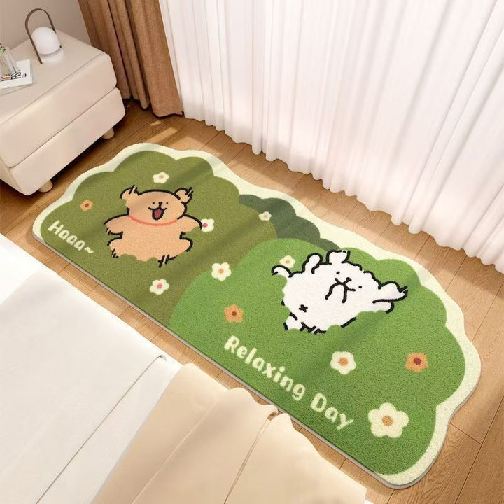 Cartoon Dog-Shaped Decorative Area Rug for Home