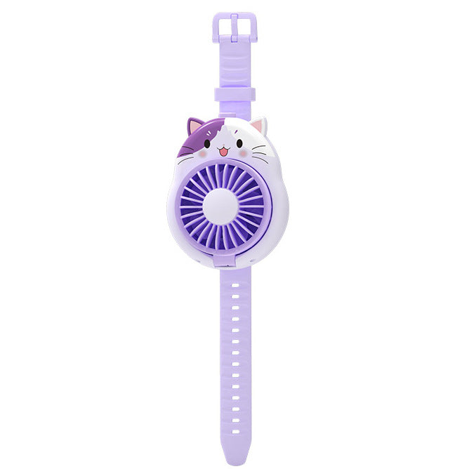 Ladies portable mini cooler fan with cat motif Kalsten