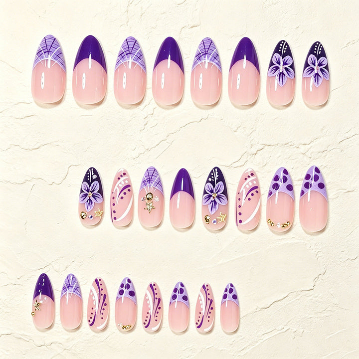 Decorative Floral Stiletto Nail Art Kalsten