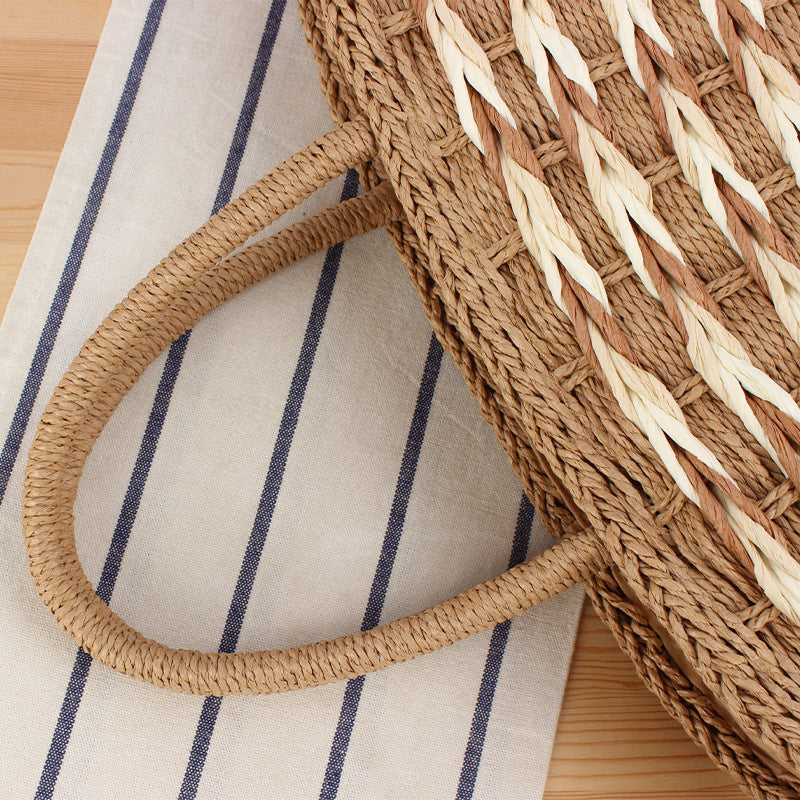 Basket bag with decorative braided design Kalsten