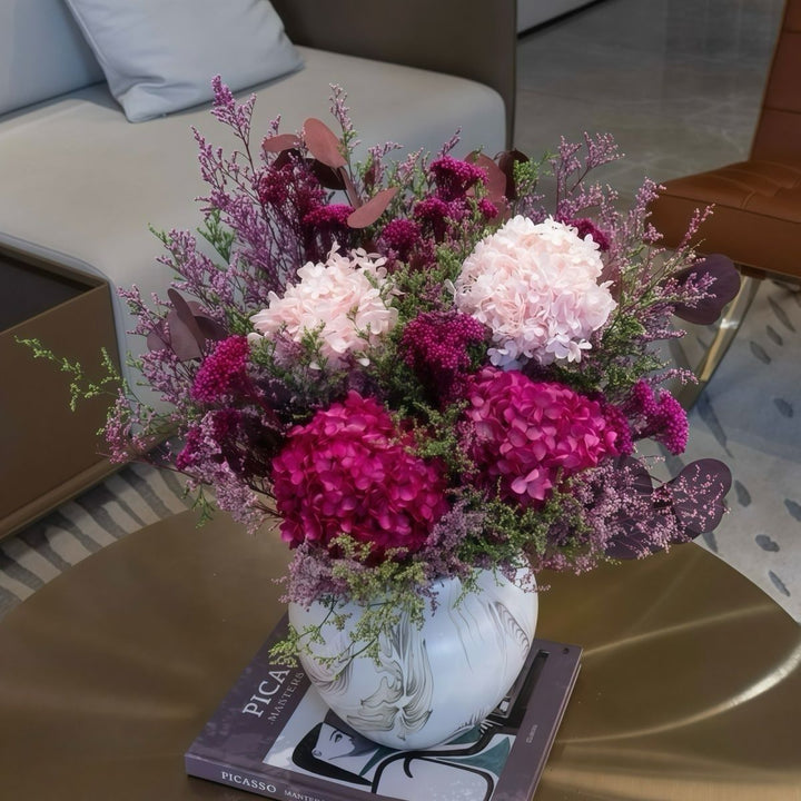 Vibrant Artificial Floral Bouquet with Decorative Accents