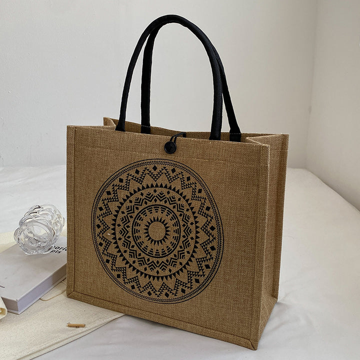 Casual Jute Shopping Tote