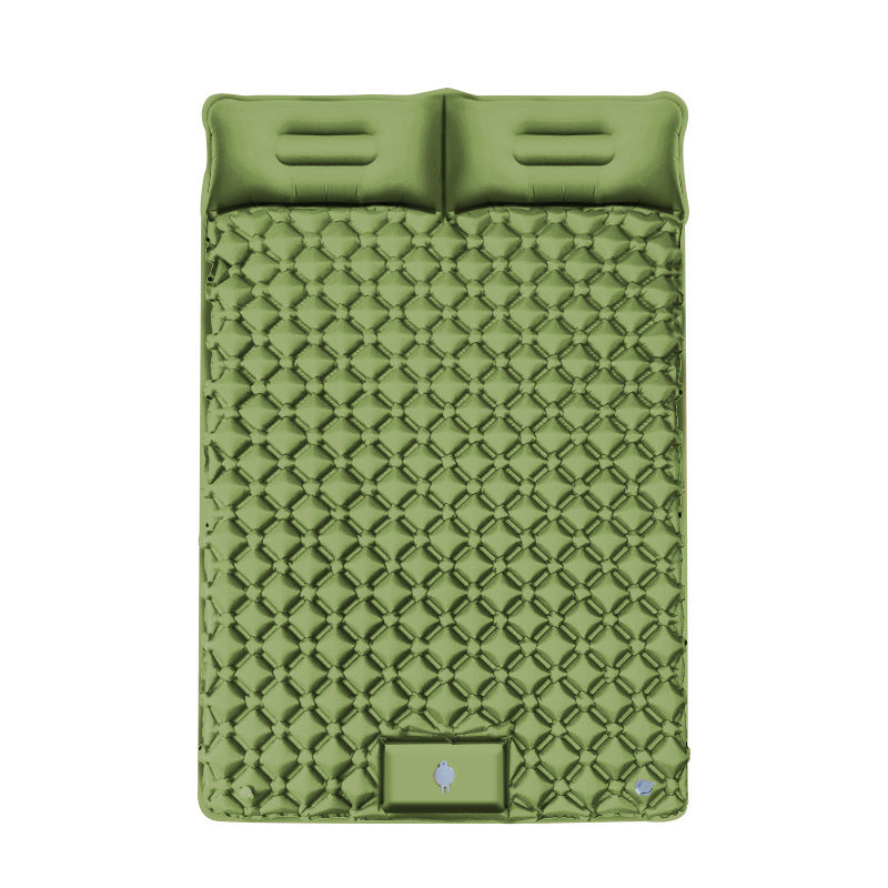 inflatable camping mat with integrated pillows and non-slip bottom Kalsten