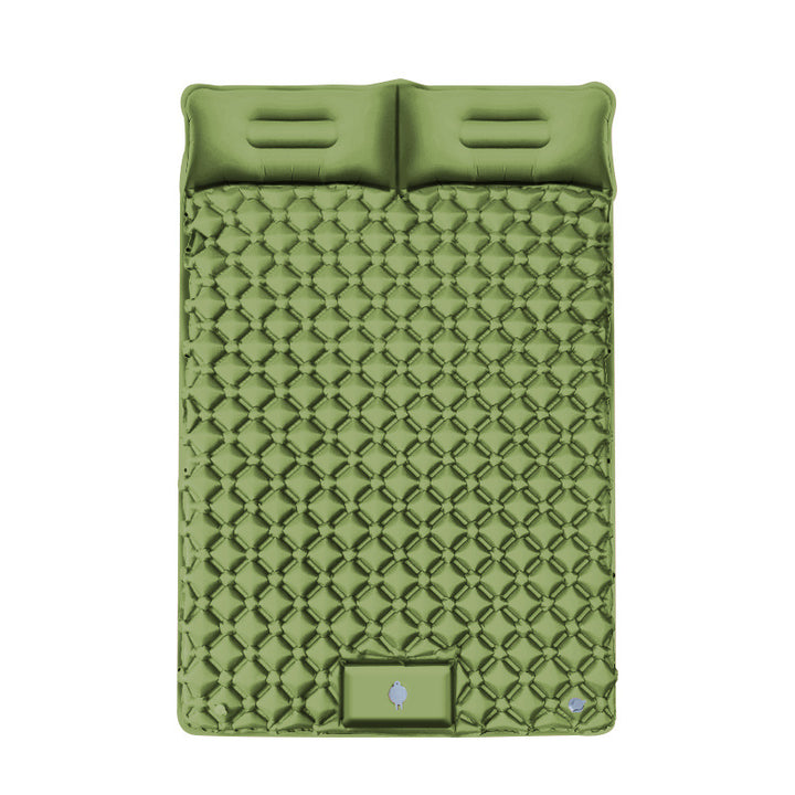 inflatable camping mat with integrated pillows and non-slip bottom Kalsten