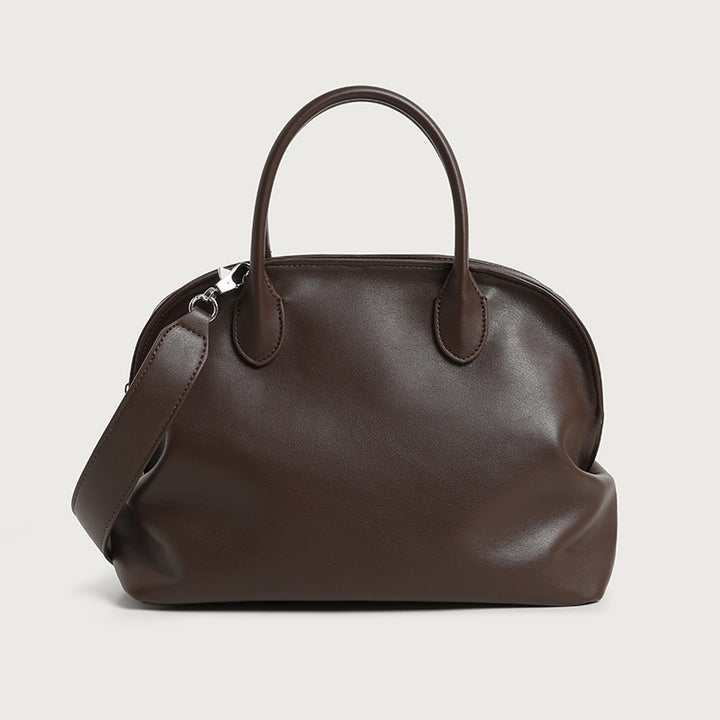 Elegant Handheld Leather Satchel