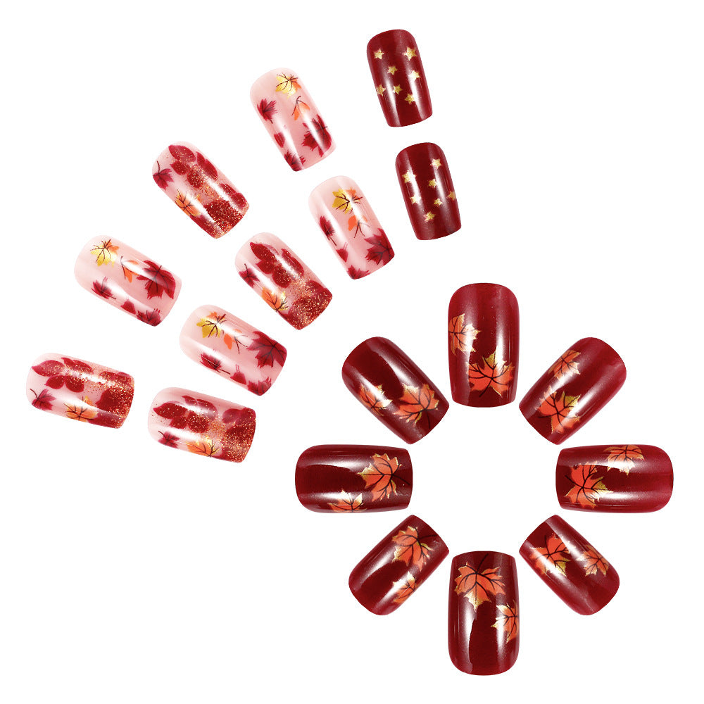 Autumn-Themed Press-On Nails Kalsten