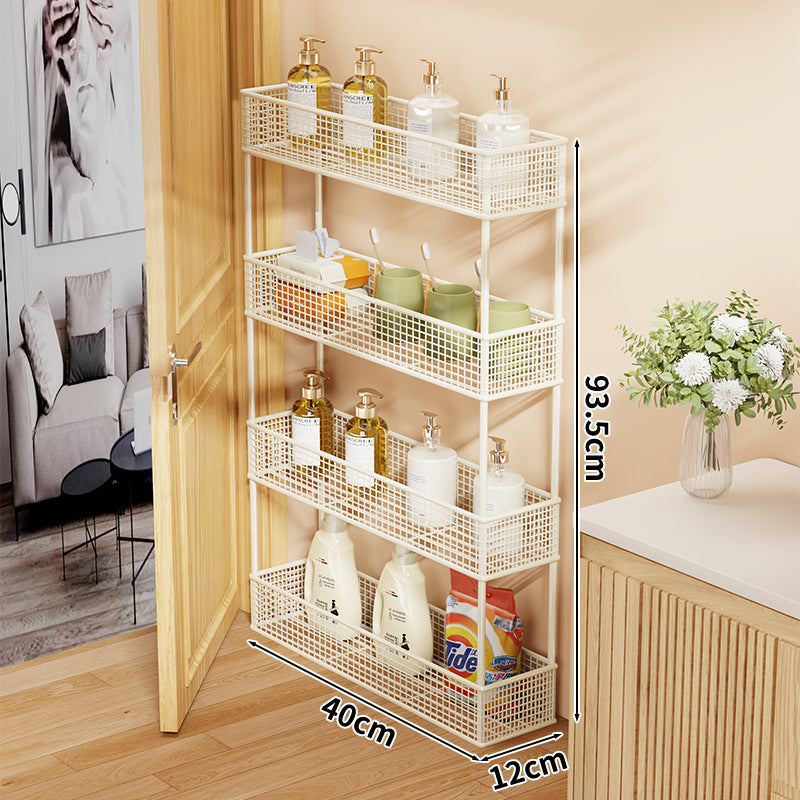 Slim Overdoor Three-Tier Wire Mesh Storage Organizer