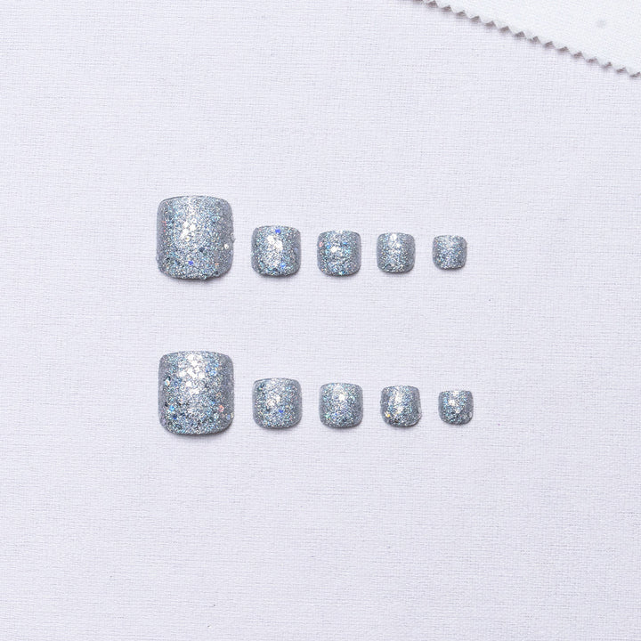 Glittering Nail Art Pedicure