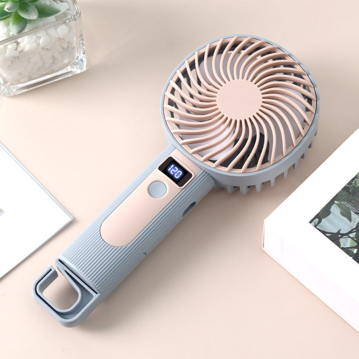 Ladies Portable Hand Fan with Digital Speed Display Kalsten