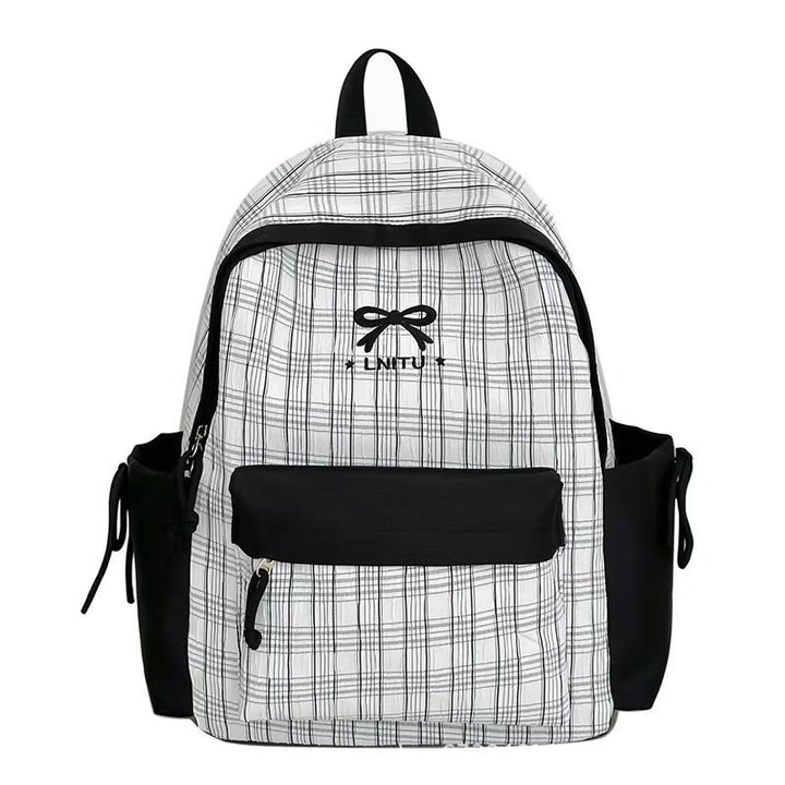 Plaid Patterned Backpack Kalsten
