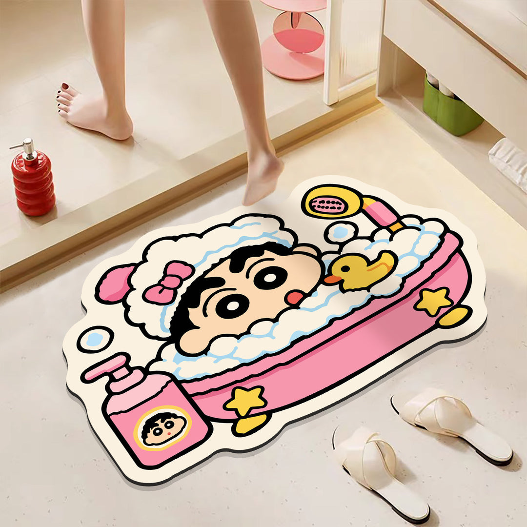 Playful Cartoon Character Bath Mat